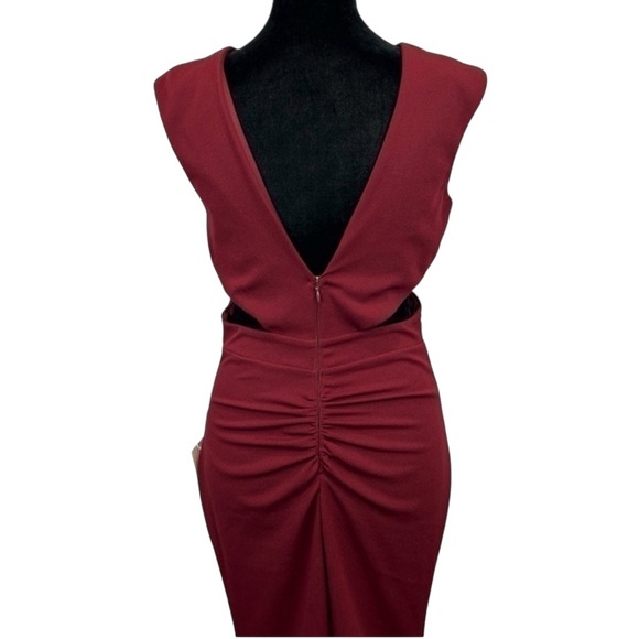 Simply Women’s Evening Gown Crisscross Burgundy Cutout/Ruched Size-M NWT - Picture 6 of 12
